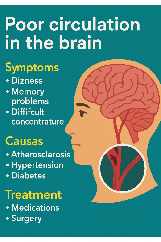 Poor circulation in the brain