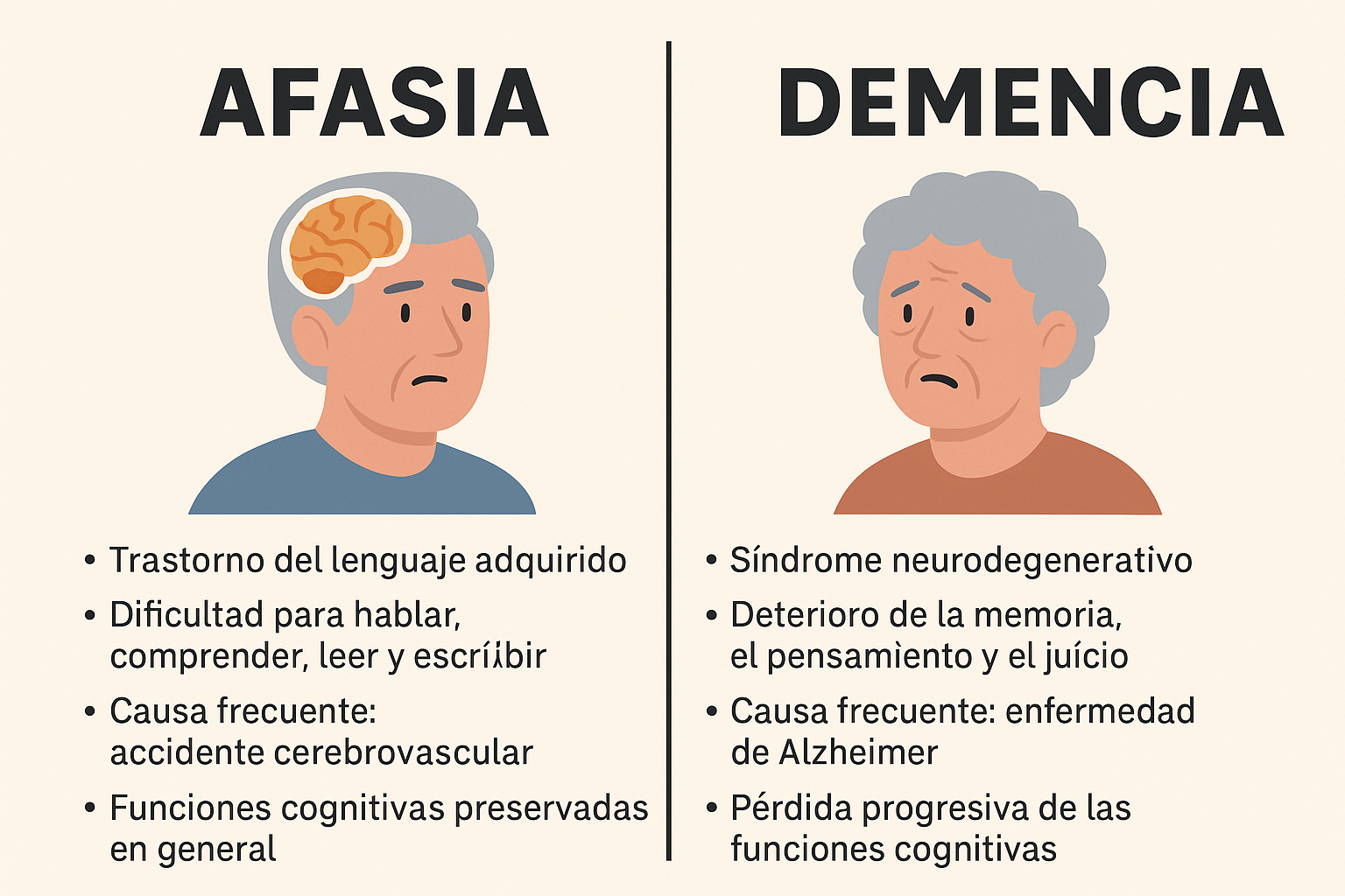 Afasia y demencia: 2 trastornos neurológicos - NeuroAiD™