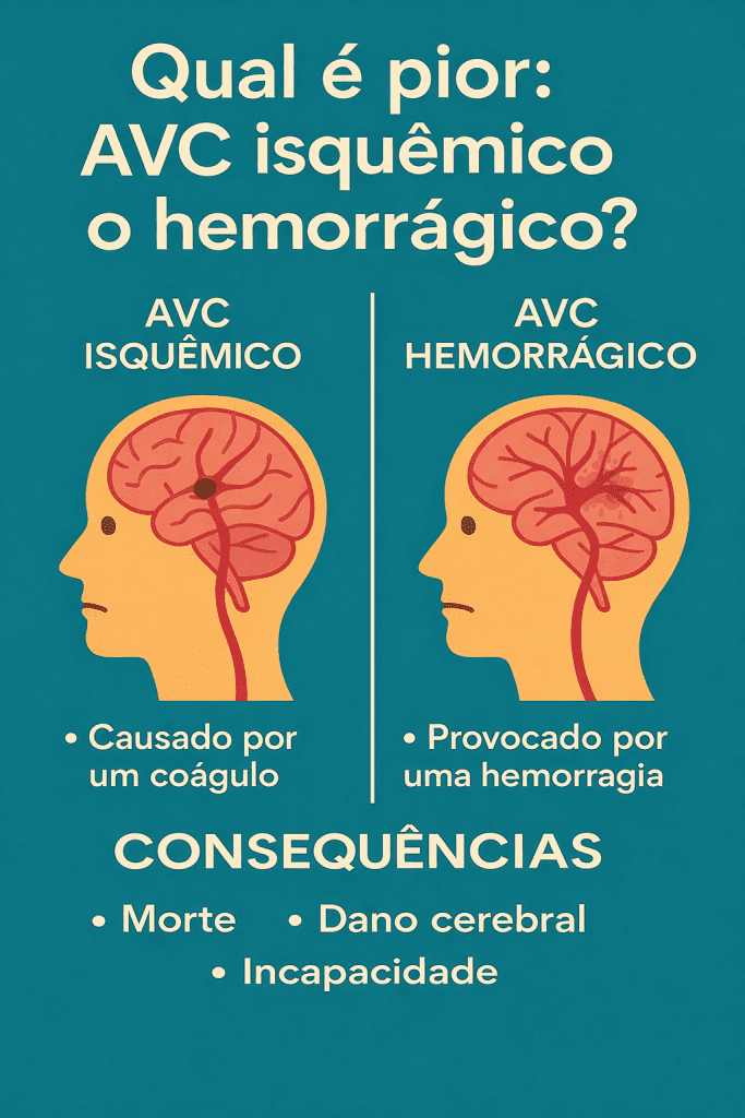 O que é pior AVC isquêmico ou hemorrágico? 2 que é pior AVC isquêmico ou hemorrágico