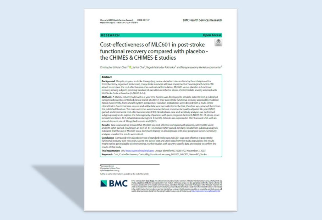 STROKE STUDY HIGHLIGHTS: Cost-Effectiveness of NeuroAiD in Post-Stroke Recovery – Insights from CHIMES & CHIMES-E Studies 12 1728627784442