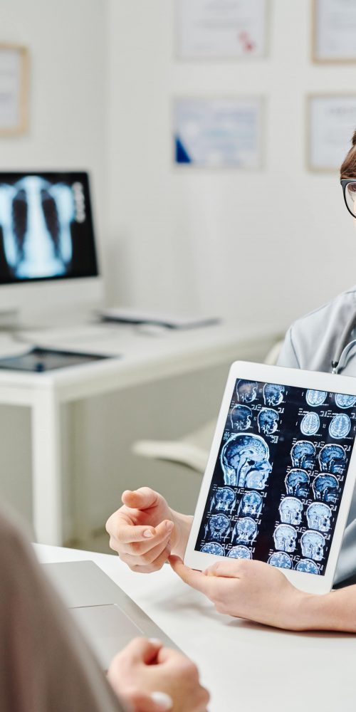 young confident radiologist in uniform commenting 2022 04 11 14 43 27 utc min